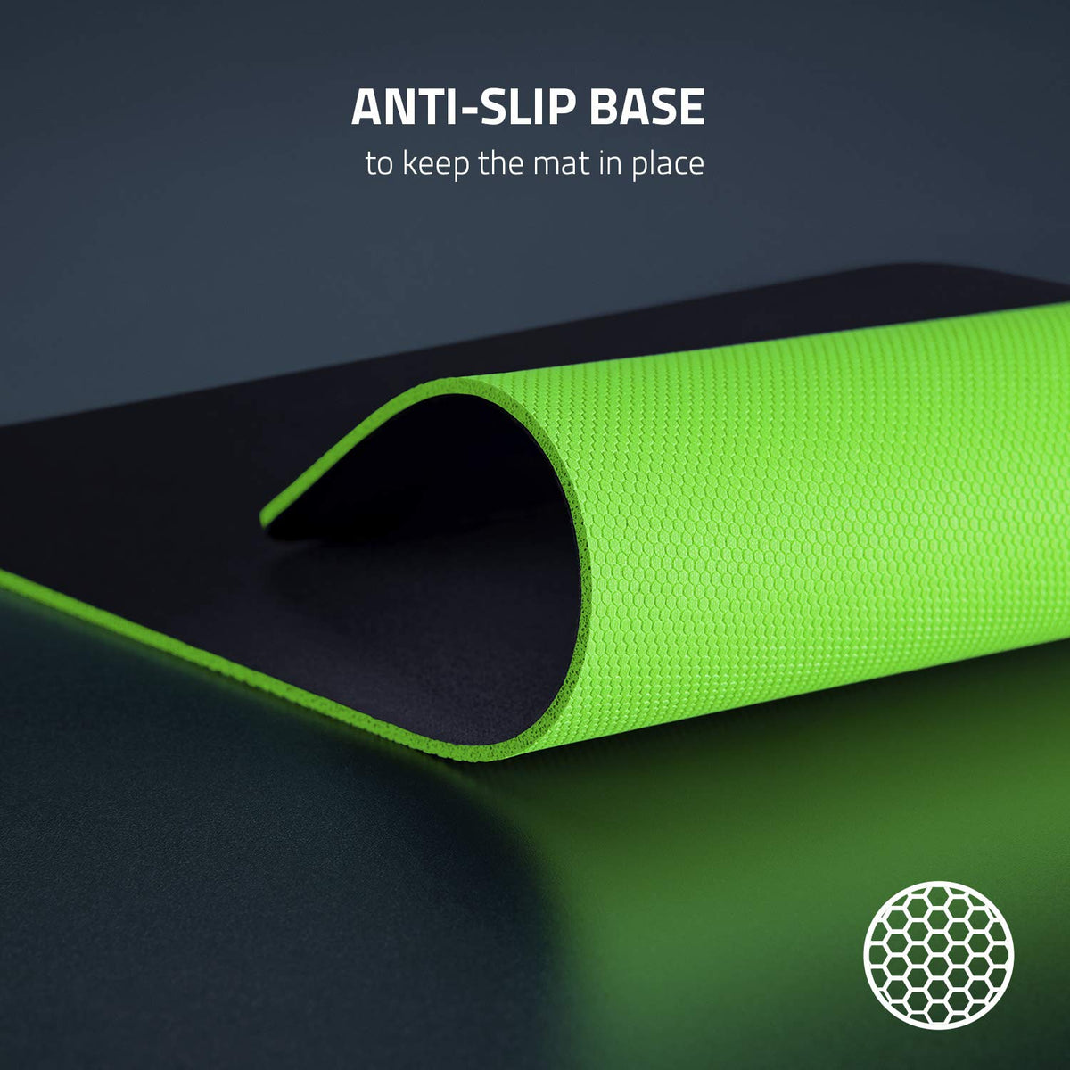 Classic Black Desk Mat with Non-Slip Base