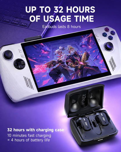 Wireless Gaming Earbuds with 2.4GHz USB-C Dongle