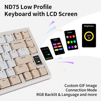 Chilkey ND75 LP 75% Low-Profile Wireless Keyboard