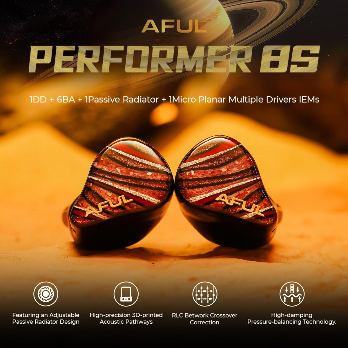 8-Driver In-Ear Monitors with Tunable Bass