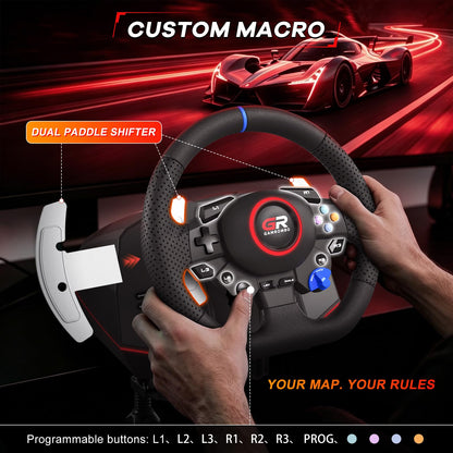 Multi-Platform Racing Steering Wheel for Console & PC