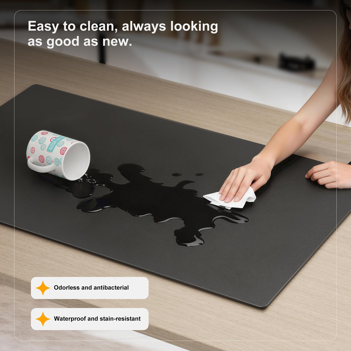 Large Glass Gaming Mouse Pad with Sandblasted Surface