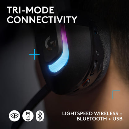 Wireless Gaming Headset with RGB & Wideband Mic