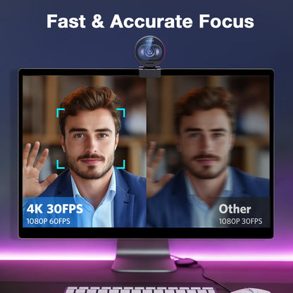EMEET S600 4K Webcam with Sony Sensor & Fill Light