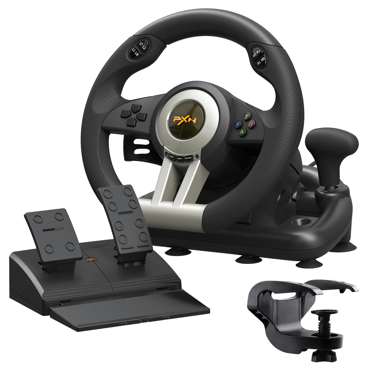 Racing Wheel & Pedal Set for Console and PC