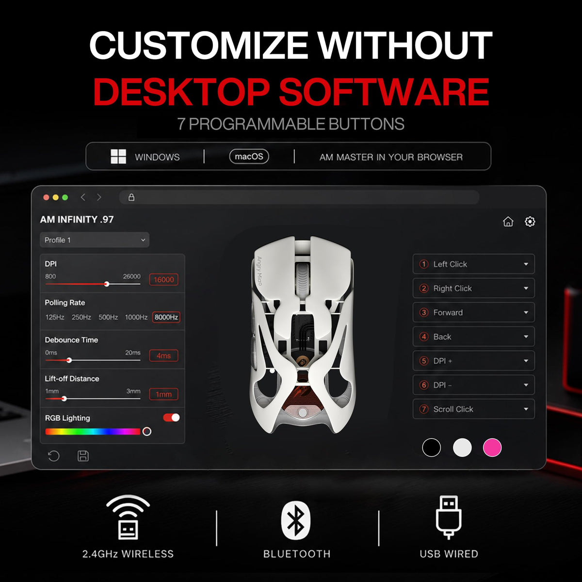 Angry Miao AM Infinity .97 Ultra-Light Gaming Mouse
