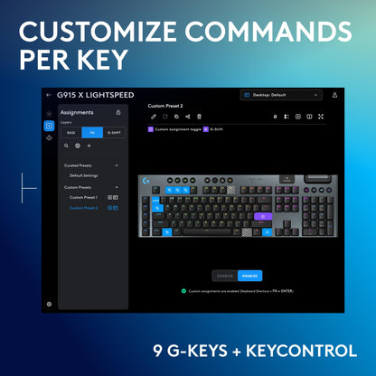 Logitech G915 X Wireless Low-Profile Keyboard
