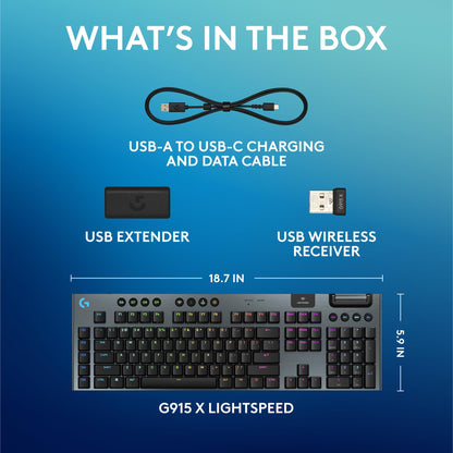 Logitech G915 X Wireless Low-Profile Keyboard