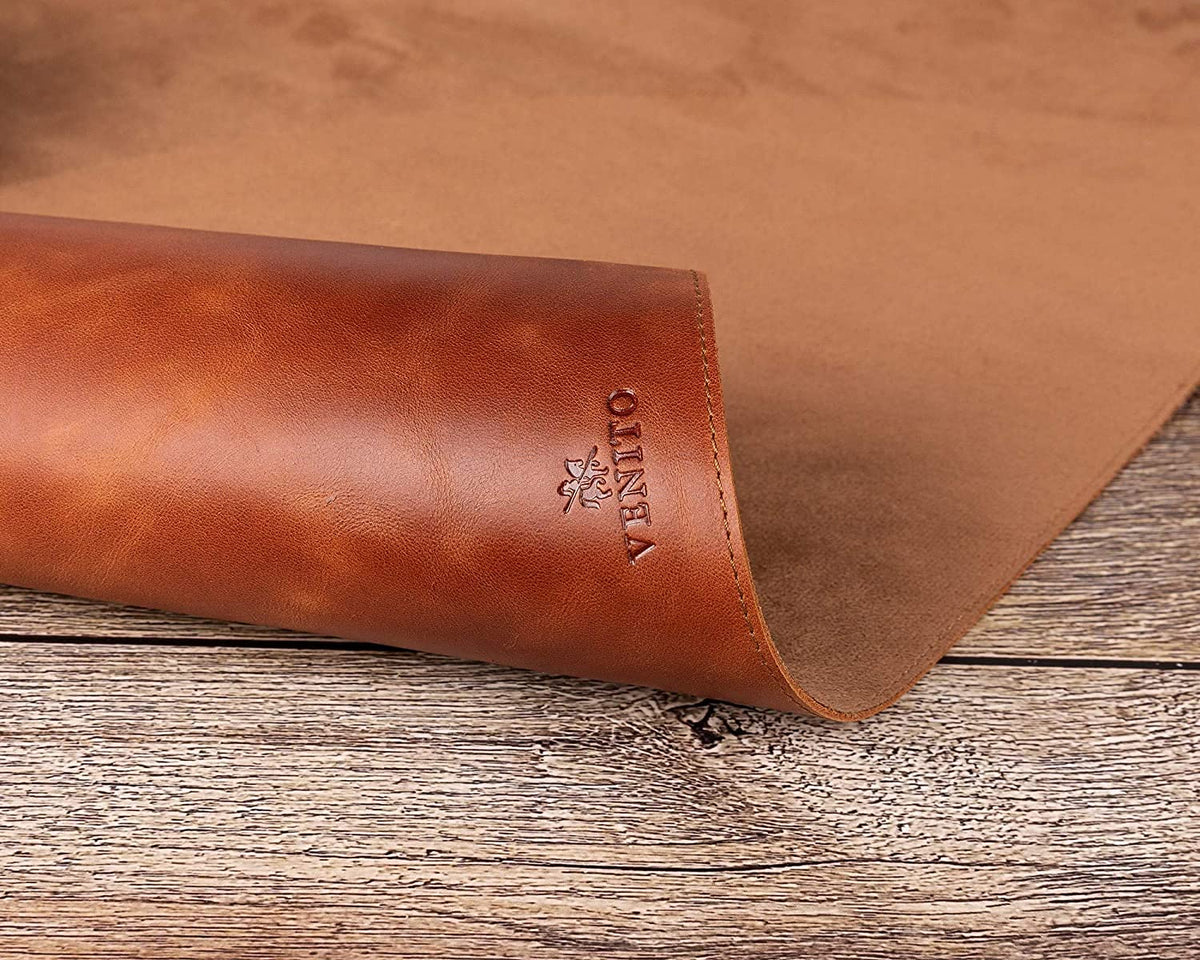 Premium Leather Desk Mat – Large 36 × 19 Inch