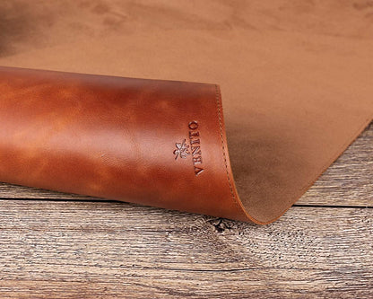 Premium Leather Desk Mat – Large 36 × 19 Inch