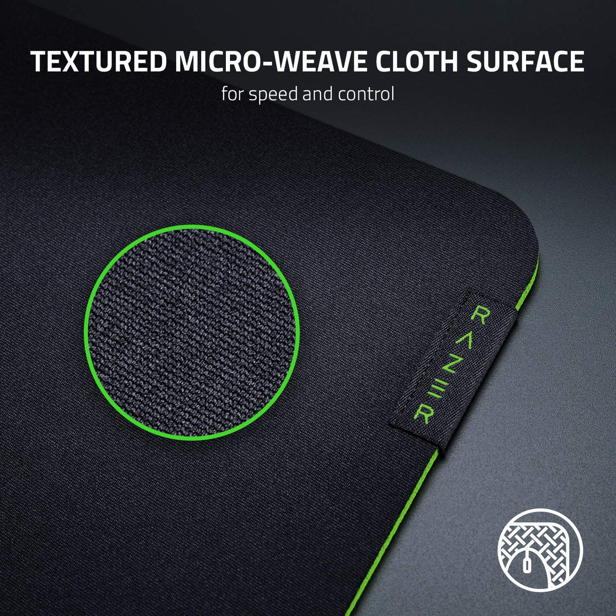 Classic Black Desk Mat with Non-Slip Base