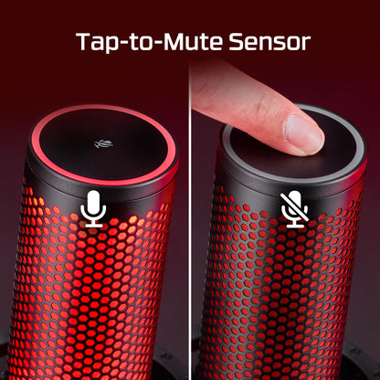 USB Gaming Microphone with LED & Shock Mount
