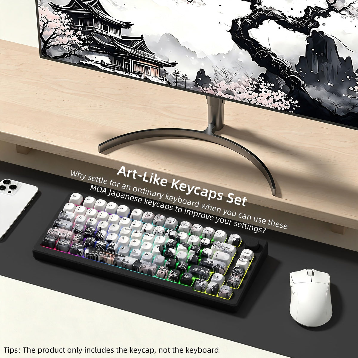 PBT Mechanical Keycap Set with MOA Profile