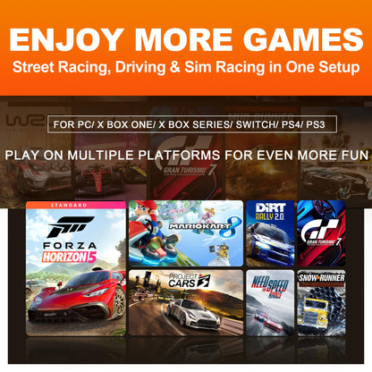 Gaming Racing Wheel & Pedal Set for Console and PC