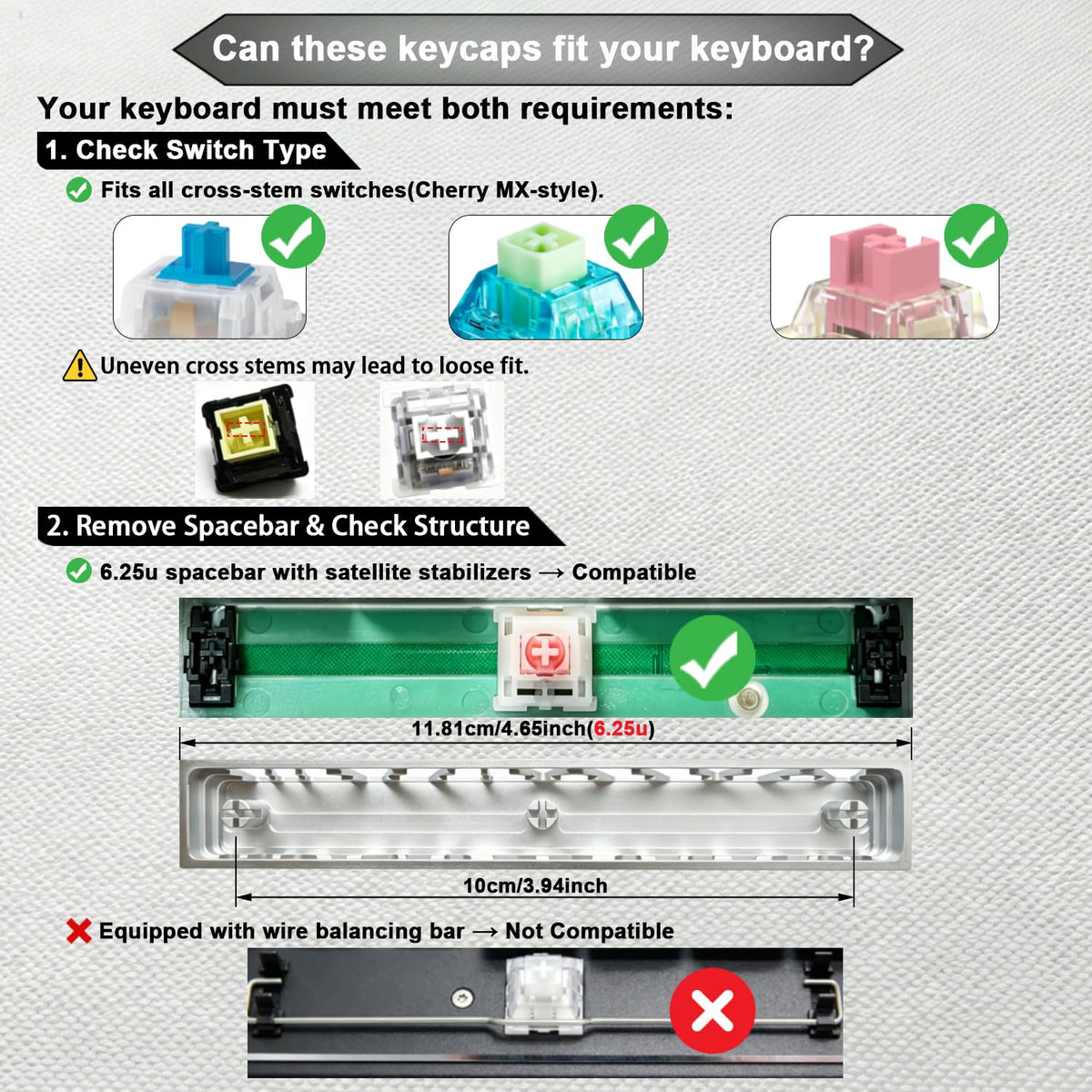 CNC Aluminum Metal Keycap Set – 7-Piece Silver