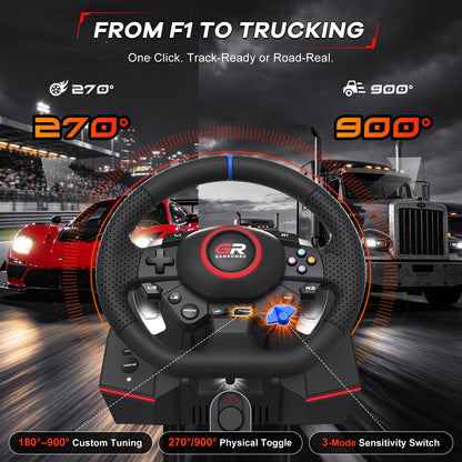 Multi-Platform Racing Steering Wheel for Console & PC