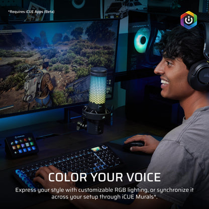 USB RGB Condenser Microphone for Gaming & Streaming