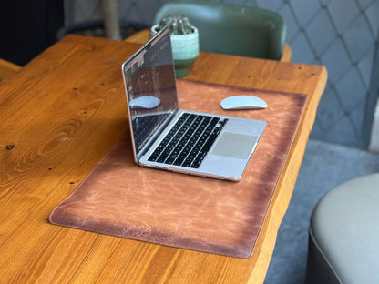 Premium Leather Desk Mat – Large 36 × 19 Inch