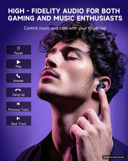 Wireless Gaming Earbuds with 2.4GHz USB-C Dongle