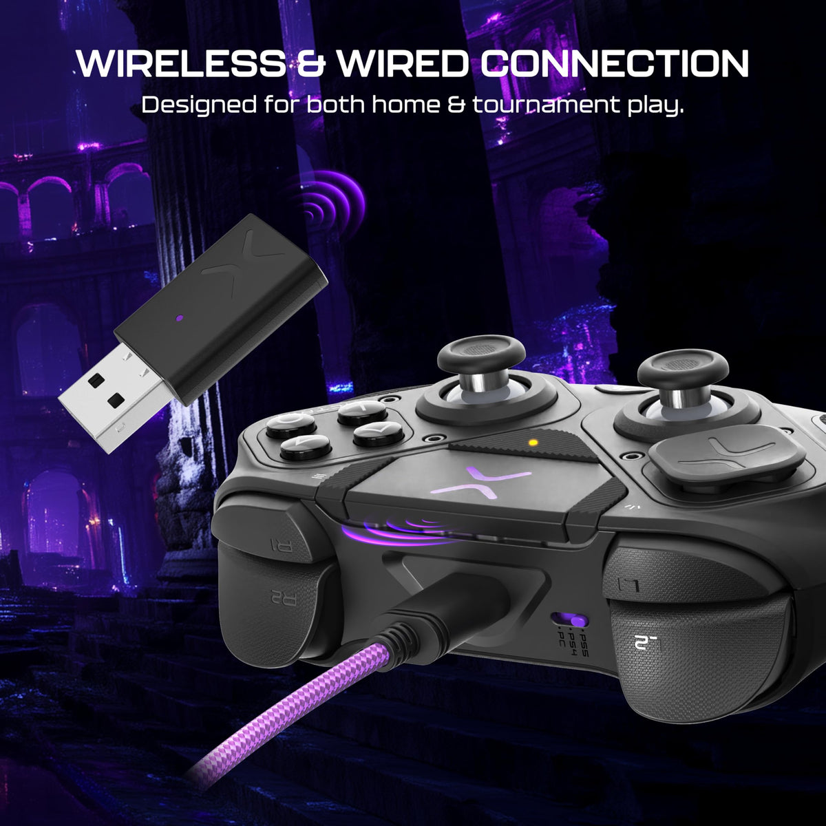 Wireless Pro Gaming Controller with Hall Effect Sticks