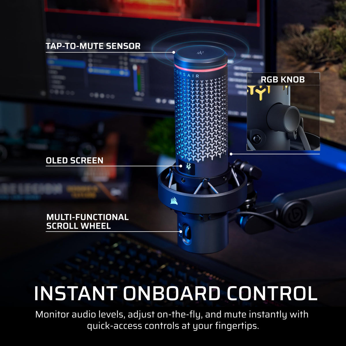 USB RGB Condenser Microphone for Gaming & Streaming