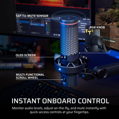USB RGB Condenser Microphone for Gaming & Streaming
