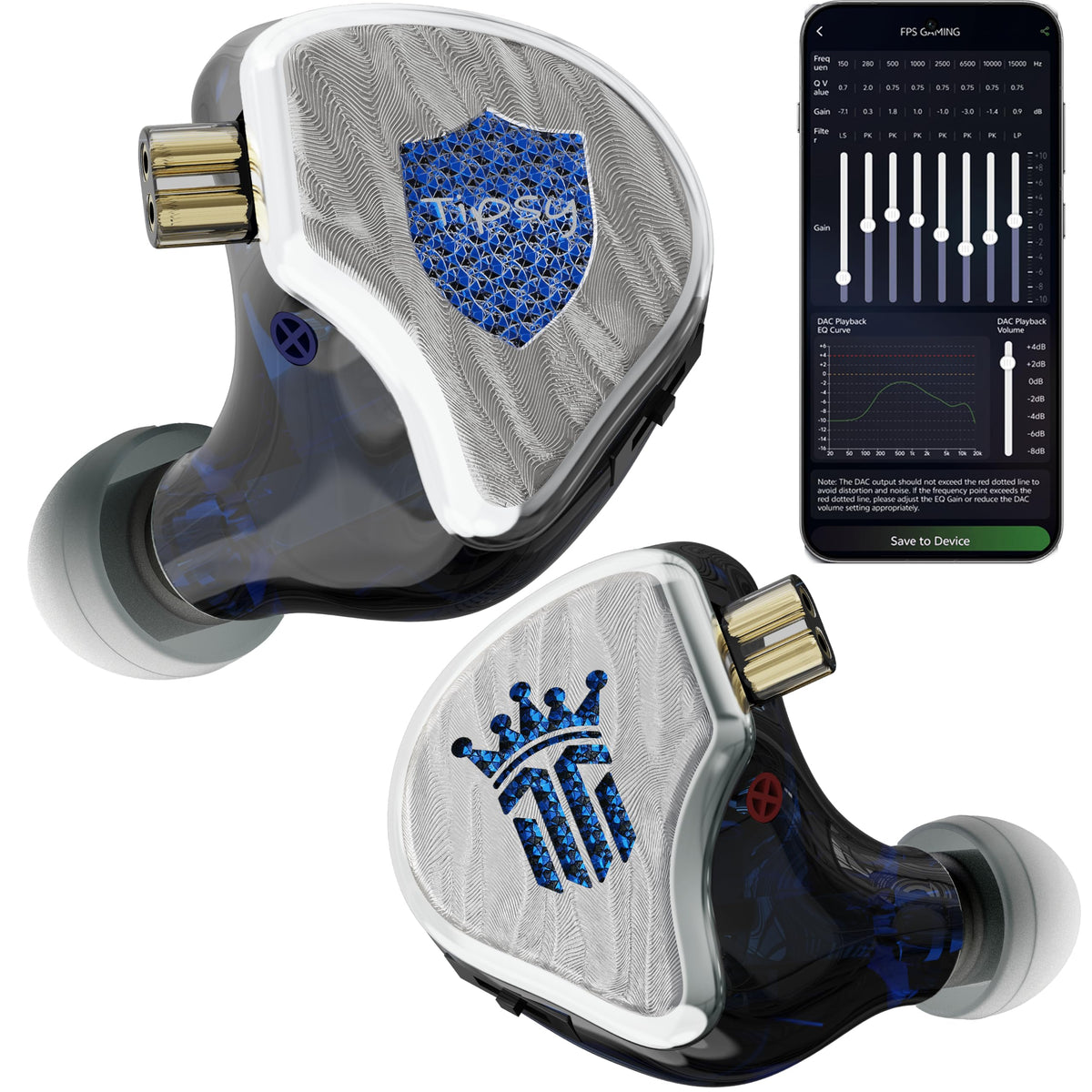 Hybrid Gaming IEMs with Mic & Custom EQ Control